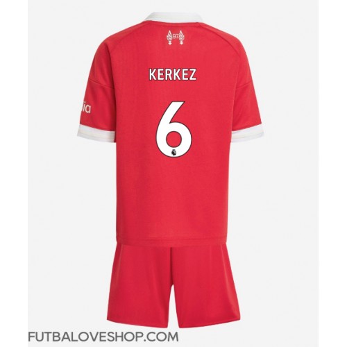 Dres Liverpool Milos Kerkez #6 Domáci pre deti 2025-26 Krátky Rukáv (+ trenírky)